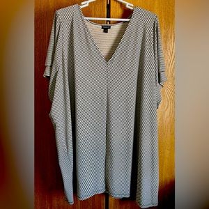 Torrid Black and White Blouse Elegant Top